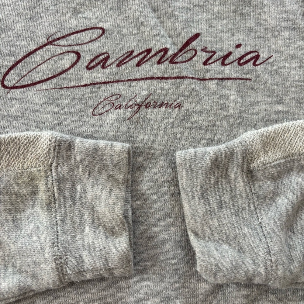 NWOT Live Love OURAY Gray Cambria CA Sweat Shirt terry lined boatneck SZ L - Picture 4 of 12